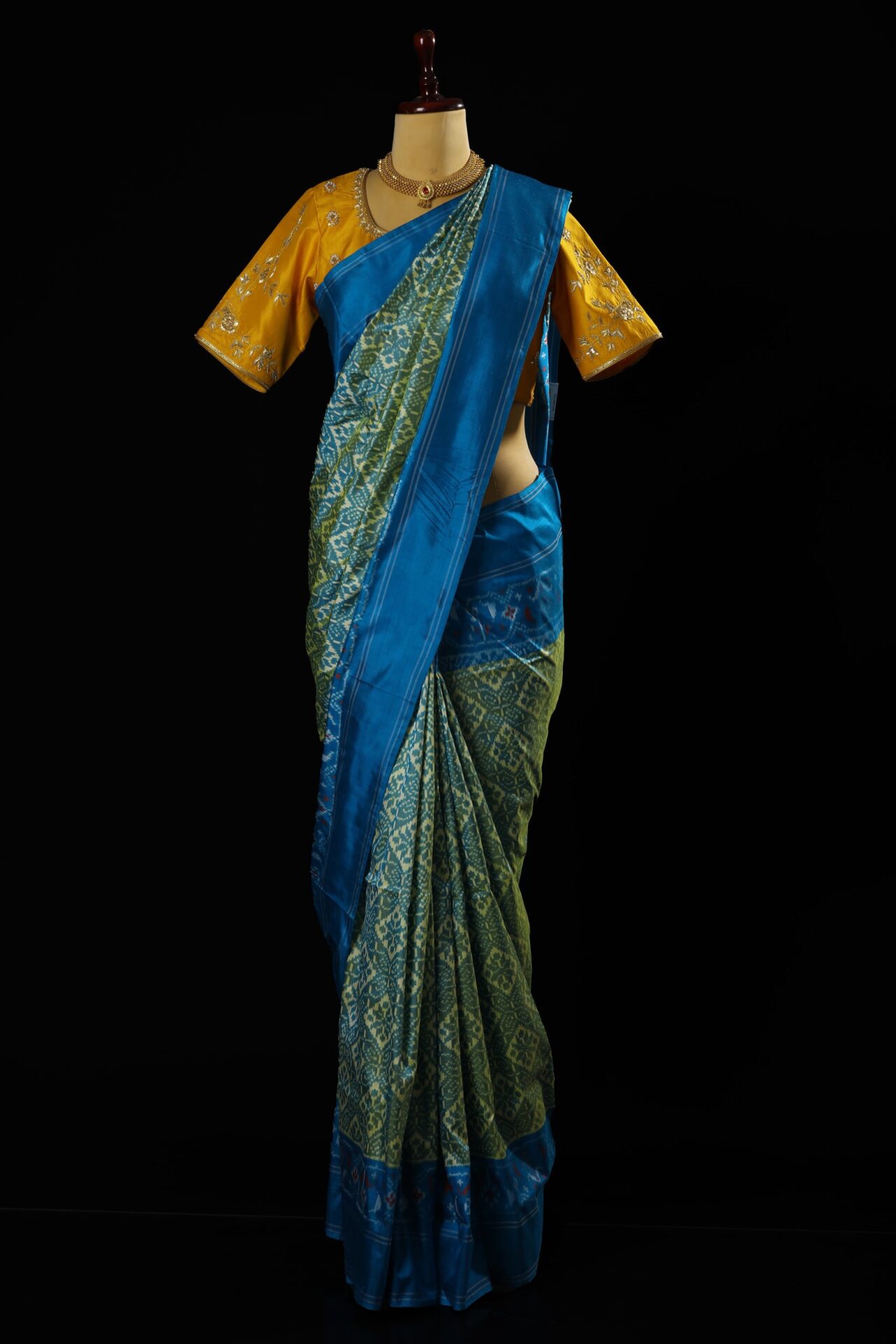 Blue Patola Saree