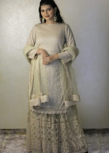 ivory sharara set