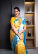 BRIGHT YELLOW KANJIVARAM BROCADE SILK SAREE
