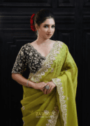 Neon Green Designer Saree