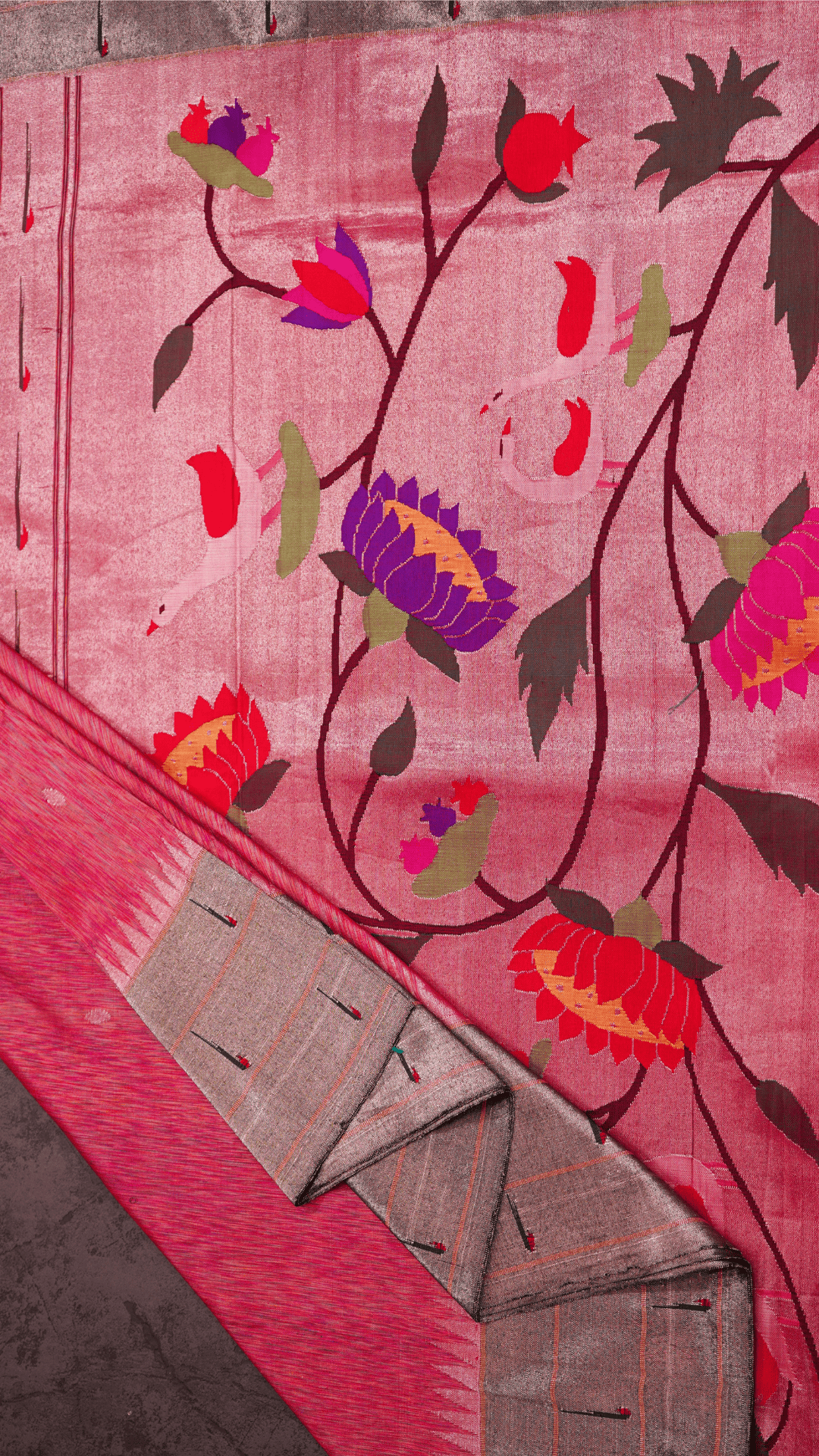Rani Pink Munia Paithani