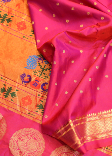 Hot Pink Kalanjali Paithani