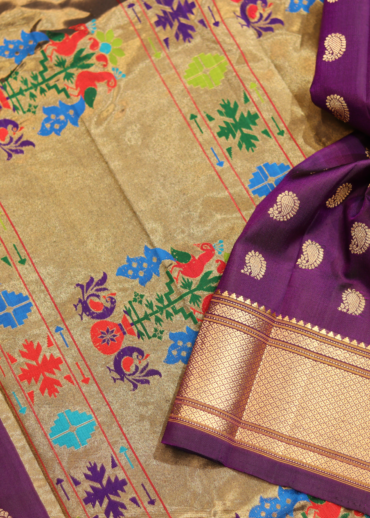 Royal Violet Kalanjali Paithani