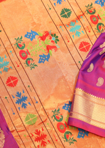 Pink Kalanjali Paithani