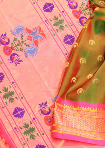 Olive Green Kalanjali Paithan