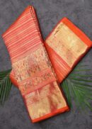 Peach Pink Kanjivaram Saree