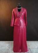 TOMATO RED BLAZER SET 