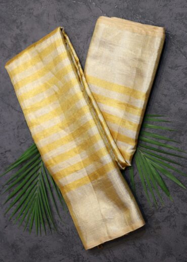 Platinum Golden Tissue Kanjivaram Saree