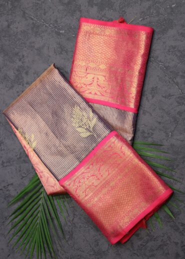 Copper Gold Tissue Kanjivaram Saree