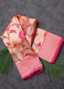 Golden Zari Tissue Kanjivaram Saree