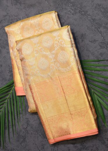 Peach Color Tissue Kanjivaram Saree