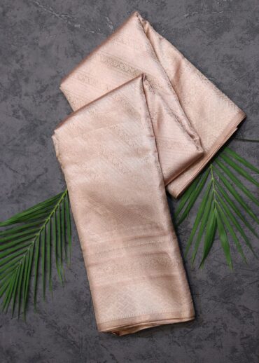 Pastel Grey Tissue Kanjivaram Saree