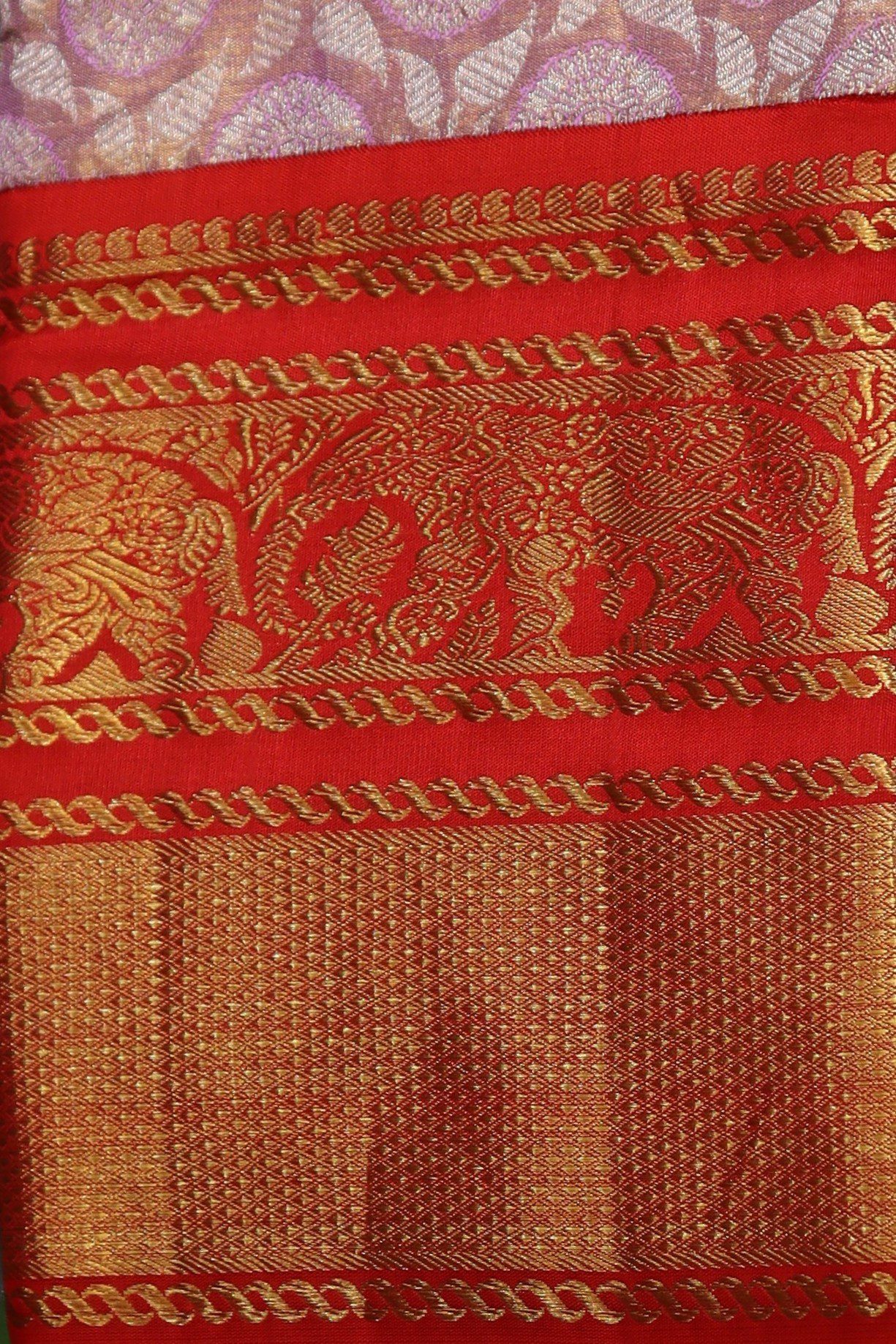 Rose Gold Color Tissue Kanjivaram Saree