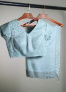 PASTEL BLUE DESIGNER SAREE 