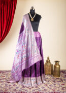 Pure silk purple Paithani