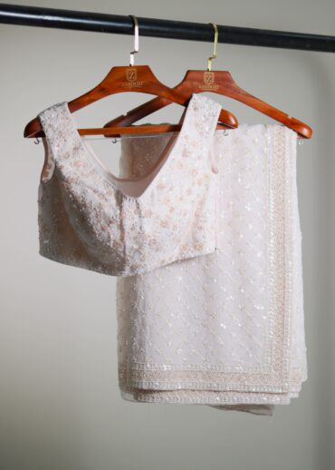 BABY PINK DESIGNER SAREE