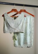 PASTEL GREEN PRINTED SAREE