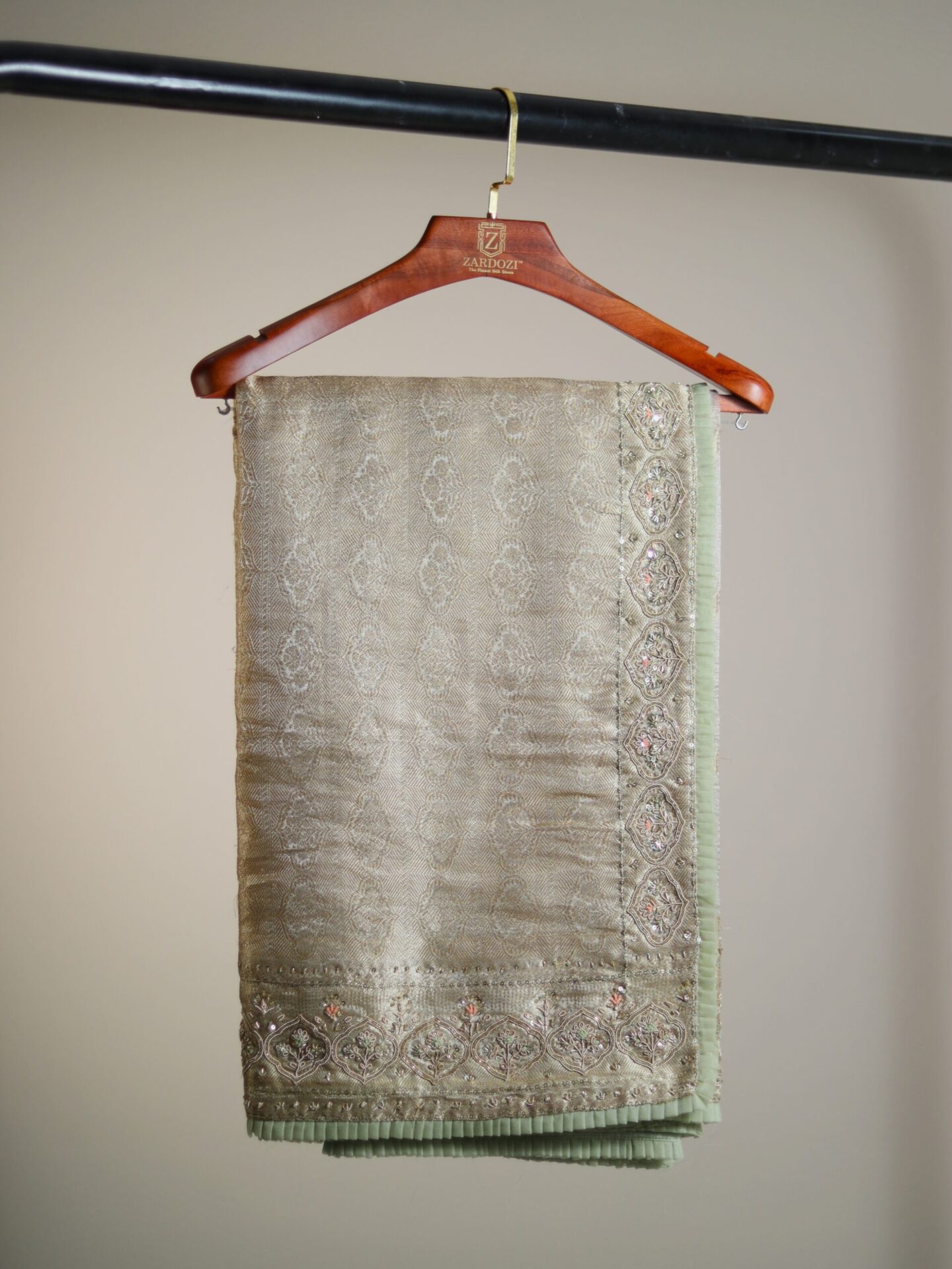 PASTEL GREEN DESIGNER SAREE