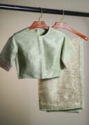 PASTEL GREEN DESIGNER SAREE 