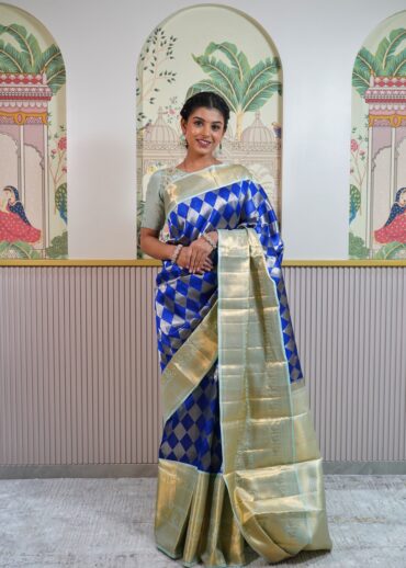 Elegant Blue Kanjeevaram Silk Saree