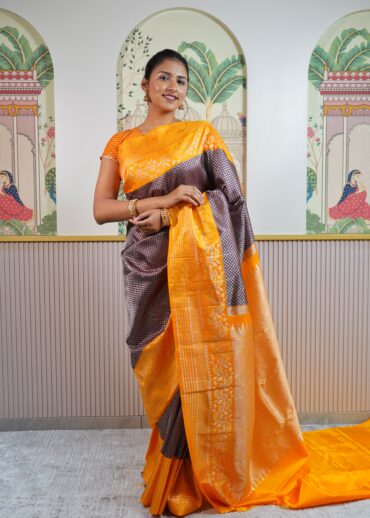Deep Brown  Kanjeevaram Saree