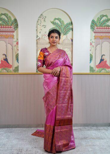 Pink Kanjeevaram Saree