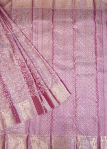 PASTEL PINK KANJIVARAM SAREE