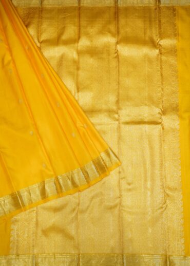 BRIGHT YELLOW KANJIVARAM SAREE