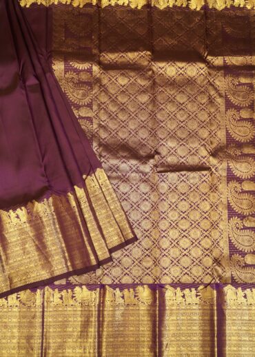VIOLET KANJIVARAM SAREE