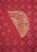 RED  KHADDI  GEORGETTE SAREE