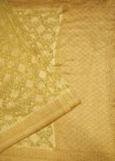 YELLOW  KHADDI   GEORGETTE SAREE