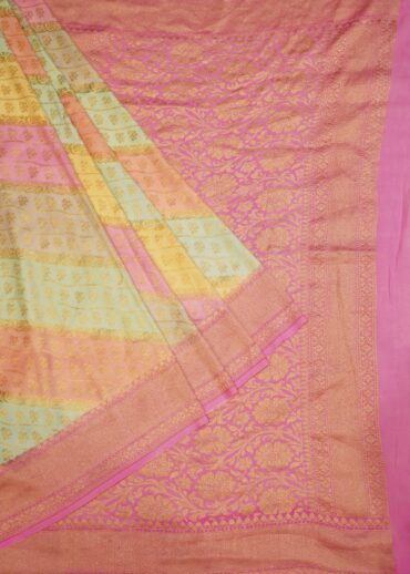 MULTI COLOUR   KHADDI  GEORGETTE SAREE