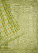 NEON GREEN KHADDI  GEORGETTE SAREE