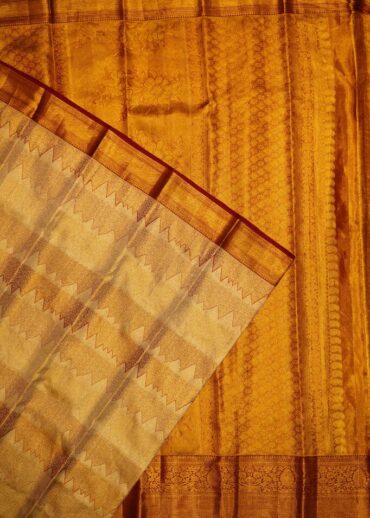 IVORY GOLDEN  TISSUE KANJIVARAM