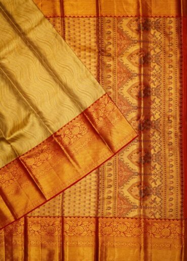 YELLOW - GOLDEN  TISSUE KANJIVARAM