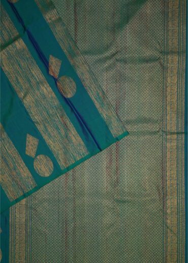 PEACOCK BLUE KANJIVARAM SAREE