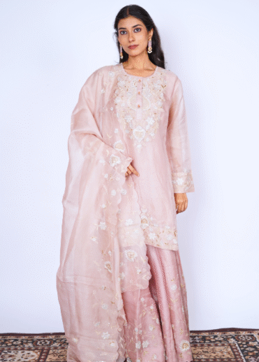 PASTEL PINK SHARARA SET