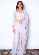LILAC CROP TOP PALAZZO SET