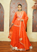 BRIGHT ORANGE LEHENGA SET