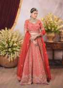 RUST ORANGE BRIDAL LEHENGA