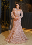 PINK BRIDAL FISHCUT LEHENGA