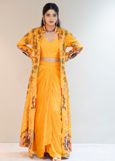 Bright yellow jacket set