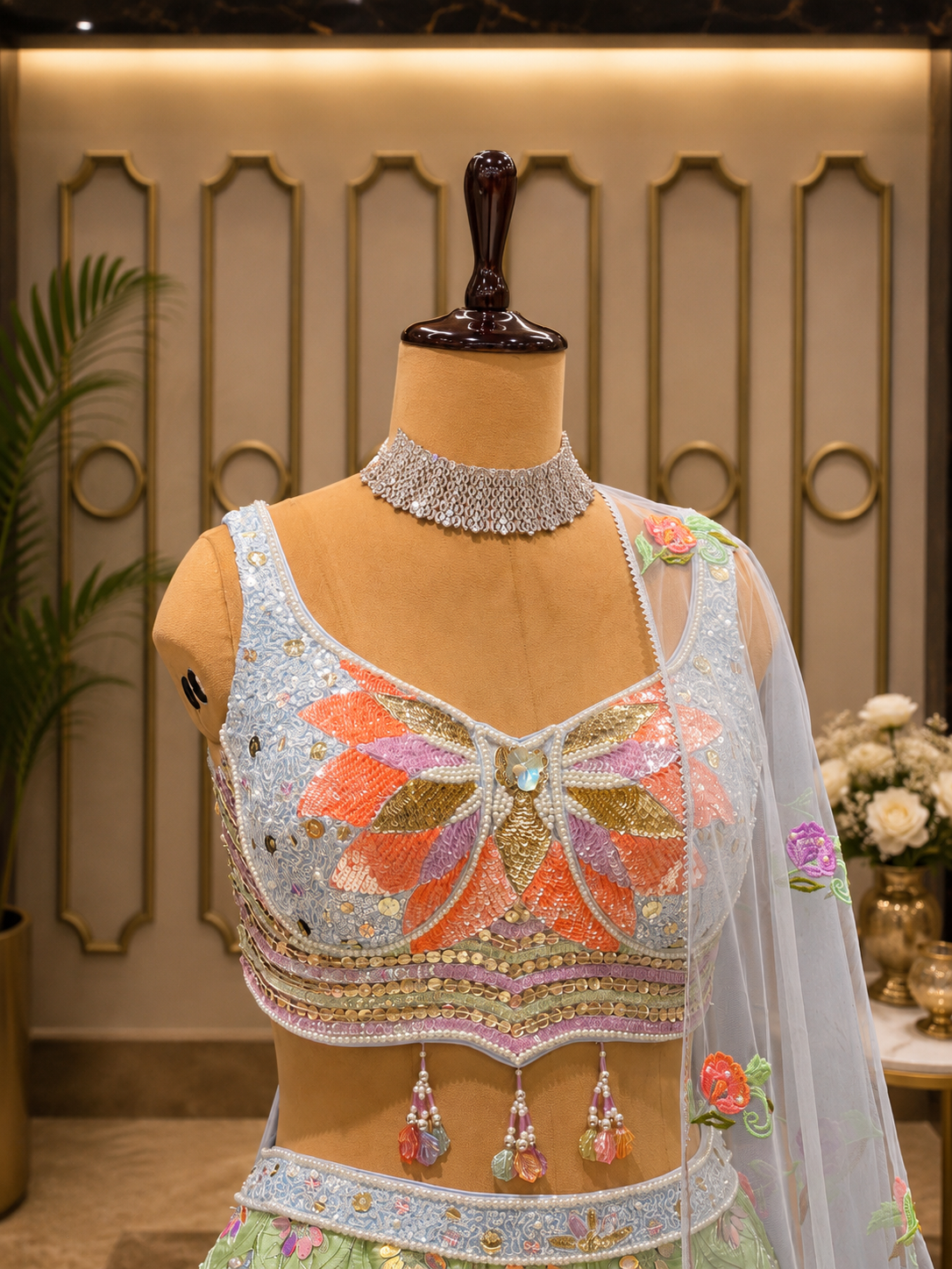 Celeste Jardin Lehenga