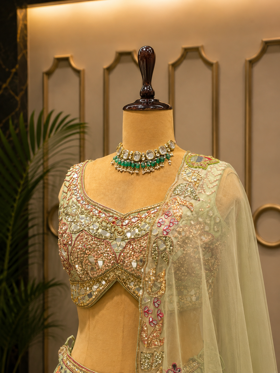 Celadon Heirloom Lehenga