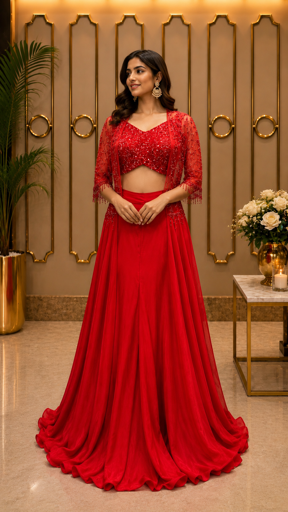 Crimson Étoile Jacket Set