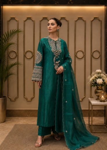 Emerald Noor Embroidered Kurta Set