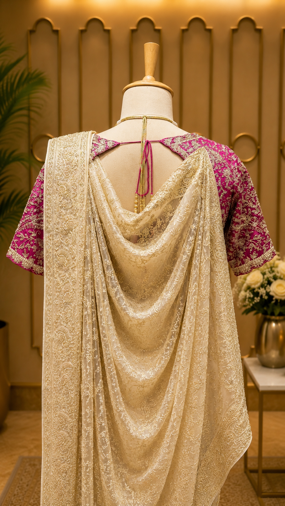 Ivory Noor Heritage Saree