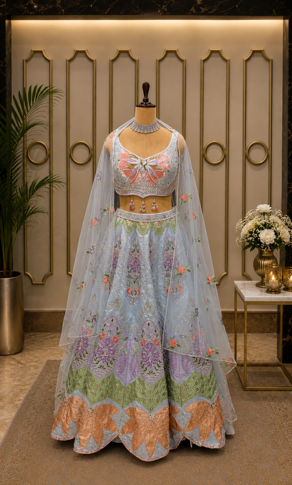Celeste Jardin Lehenga