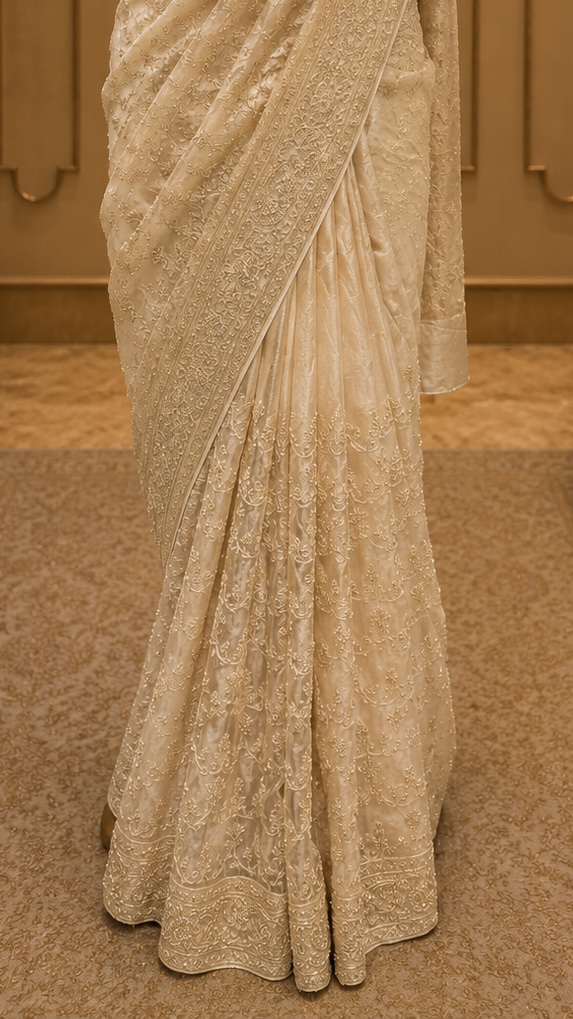 Ivory Noor Heritage Saree