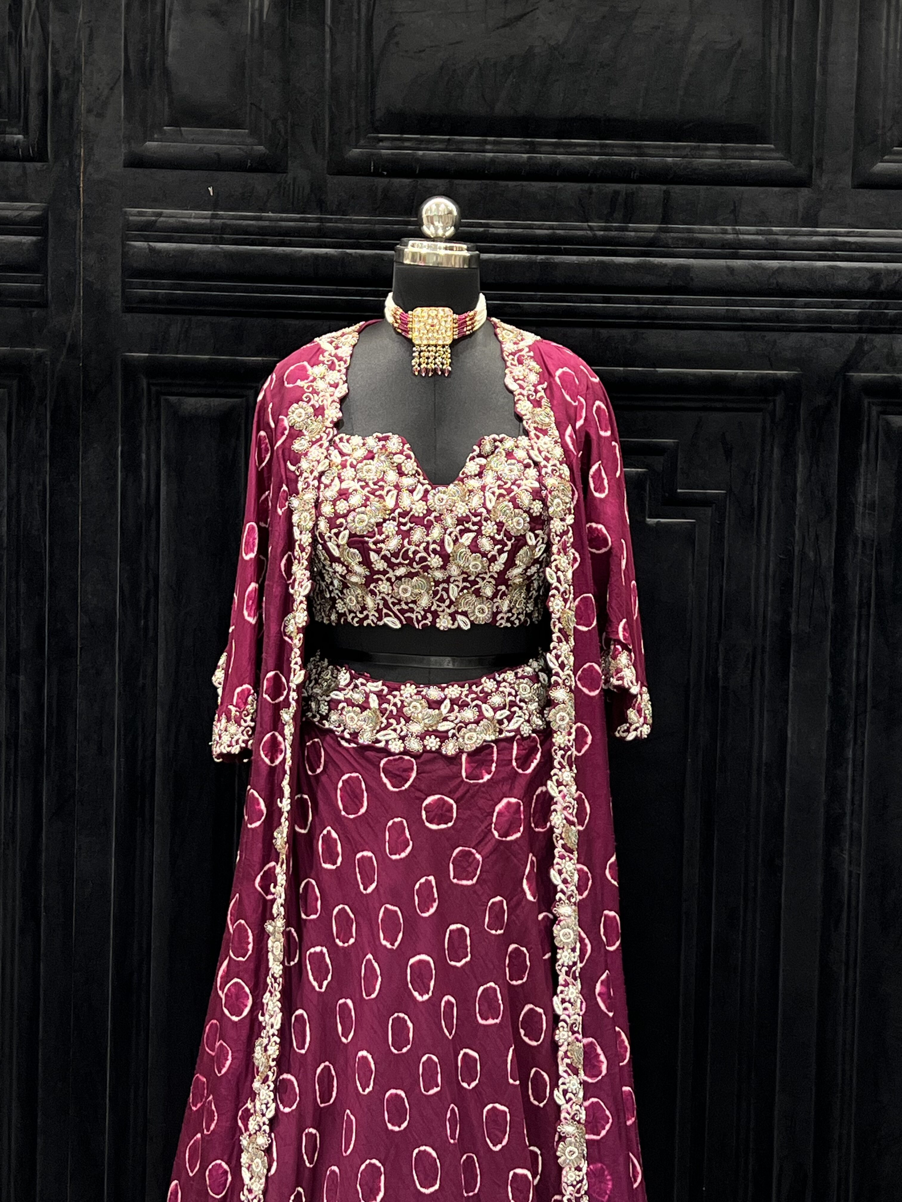 Royal Plum Designer Lehenga Set